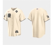 Men's Texas Rangers Blank Cream 2023 World Series City Connect Stitched Baseball Jersey