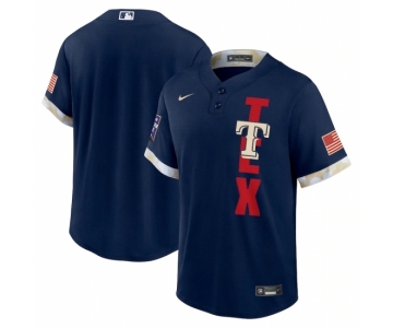 Men's Texas Rangers Blank Nike Navy 2021 MLB All-Star Game Replica Jersey