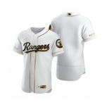 Men's Texas Rangers Blank White 2020 Authentic Golden Edition Baseball Jersey