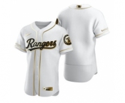 Men's Texas Rangers Blank White 2020 Authentic Golden Edition Baseball Jersey