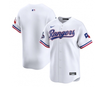 Men's Texas Rangers Blank White 2023 World Series Champions Stitched Baseball Jersey