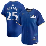 Men Minnesota Twins #25 Byron Buxton Royal 2024 City Connect Limited Stitched Baseball Jersey