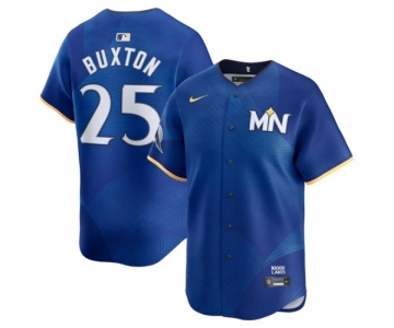 Men Minnesota Twins #25 Byron Buxton Royal 2024 City Connect Limited Stitched Baseball Jersey