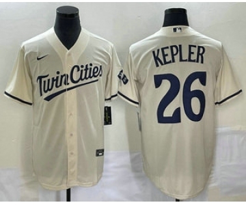 Men's Minnesota Twins #26 Max Kepler Cream 2022 City Connect Cool Base Stitched Jersey