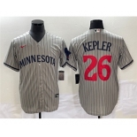 Men's Minnesota Twins #26 Max Kepler Gray Cool Base Stitched Baseball Jersey