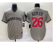 Men's Minnesota Twins #26 Max Kepler Gray Cool Base Stitched Baseball Jersey