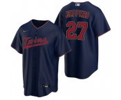 Men's Minnesota Twins #27 Ryan Jeffers Navy Cool Base Stitched Jersey