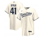 Men's Minnesota Twins #41 Joe Ryan Nike Cream 2023 Cool Base Stitched Jersey