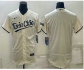 Men's Minnesota Twins Blank Cream 2022 City Connect Flex Base Stitched Jersey