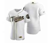 Men's Minnesota Twins Blank White 2020 Authentic Golden Edition Baseball Jersey