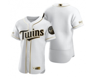 Men's Minnesota Twins Blank White 2020 Authentic Golden Edition Baseball Jersey