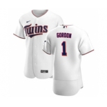 Men's Nike Minnesota Twins #1 Nick Gordon White Home 2020 Authentic Player Baseball Jersey