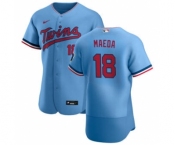 Men's Nike Minnesota Twins #18 Kenta Maeda Light Blue Alternate 2020 Authentic Team Baseball Jersey