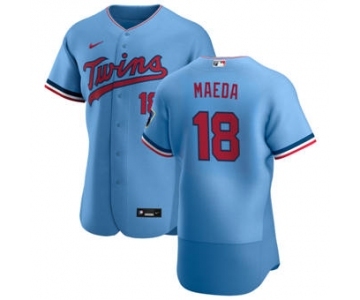 Men's Nike Minnesota Twins #18 Kenta Maeda Light Blue Alternate 2020 Authentic Team Baseball Jersey