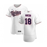 Men's Nike Minnesota Twins #18 Kenta Maeda White Home 2020 Authentic Player Baseball Jersey