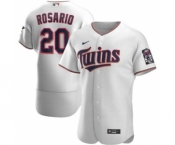 Men's Nike Minnesota Twins #20 Eddie Rosario White Home 2020 Authentic Player Baseball Jersey