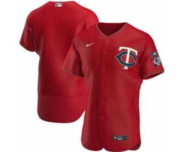 Men's Nike Minnesota Twins 2020 Red Alternate Authentic Official Team Baseball Jersey