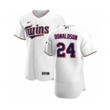 Men's Nike Minnesota Twins #24 Josh Donaldson White Home 2020 Authentic Player Baseball Jersey