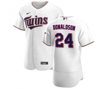 Men's Nike Minnesota Twins #24 Josh Donaldson White Home 2020 Authentic Player Baseball Jersey