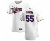 Men's Nike Minnesota Twins #55 Taylor Rogers White Home 2020 Authentic Player Baseball Jersey