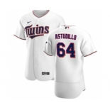 Men's Nike Minnesota Twins #64 Willians Astudillo White Home 2020 Authentic Player Baseball Jersey