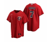 Men's Nike Minnesota Twins #7 Joe Mauer Red Alternate Stitched Baseball Jersey