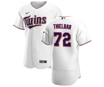 Men's Nike Minnesota Twins #72 Caleb Thielbar White Home 2020 Authentic Player Baseball Jersey