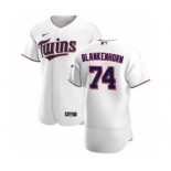 Men's Nike Minnesota Twins #74 Travis Blankenhorn White Home 2020 Authentic Player Baseball Jersey