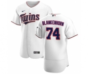 Men's Nike Minnesota Twins #74 Travis Blankenhorn White Home 2020 Authentic Player Baseball Jersey