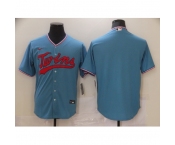 Men's Nike Minnesota Twins Blank Blue Alternate Stitched Baseball Jersey