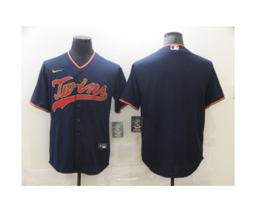 Men's Nike Minnesota Twins Blank Navy Alternate Stitched Baseball Jersey