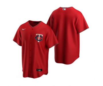 Men's Nike Minnesota Twins Blank Red Alternate Stitched Baseball Jersey