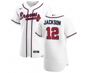 Atlanta Braves #12 Alex Jackson Men's Nike White Home 2020 Authentic Player MLB JerseyAtlanta Braves #12 Alex Jackson Men's Nike White Home 2020 Authentic 