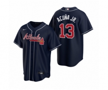 Atlanta Braves #13 Ronald Acuna Jr. Nike Navy 2020 Replica Alternate Jersey