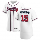 Atlanta Braves #15 Sean Newcomb Men's Nike White Home 2020 Authentic Player MLB Jersey