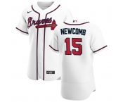 Atlanta Braves #15 Sean Newcomb Men's Nike White Home 2020 Authentic Player MLB Jersey