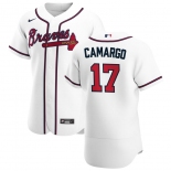 Atlanta Braves #17 Johan Camargo Men's Nike White Home 2020 Authentic Player MLB Jersey