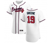 Atlanta Braves #19 Shane Greene Men's Nike White Home 2020 Authentic Player MLB Jersey