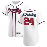 Atlanta Braves #24 Adeiny Hechavarria Men's Nike White Home 2020 Authentic Player MLB Jersey