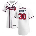 Atlanta Braves #30 Kyle Wright Men's Nike White Home 2020 Authentic Player MLB Jersey