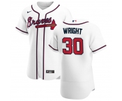 Atlanta Braves #30 Kyle Wright Men's Nike White Home 2020 Authentic Player MLB Jersey