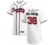 Atlanta Braves #36 Mark Melancon Men's Nike White Home 2020 Authentic Player MLB Jersey