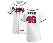 Atlanta Braves #46 Bryse Wilson Men's Nike White Home 2020 Authentic Player MLB Jersey