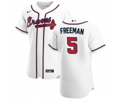 Atlanta Braves #5 Freddie Freeman Men's Nike White Home 2020 Authentic Player MLB Jersey