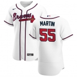 Atlanta Braves #55 Chris Martin Men's Nike White Home 2020 Authentic Player MLB Jersey