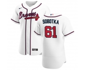 Atlanta Braves #61 Chad Sobotka Men's Nike White Home 2020 Authentic Player MLB Jersey