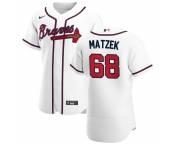 Atlanta Braves #68 Tyler Matzek Men's Nike White Home 2020 Authentic Player MLB Jersey