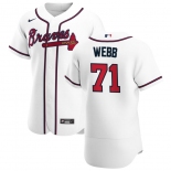 Atlanta Braves #71 Jacob Webb Men's Nike White Home 2020 Authentic Player MLB Jersey