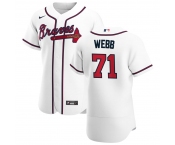 Atlanta Braves #71 Jacob Webb Men's Nike White Home 2020 Authentic Player MLB Jersey