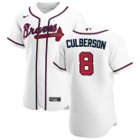 Atlanta Braves #8 Charlie Culberson Men's Nike White Home 2020 Authentic Player MLB Jersey